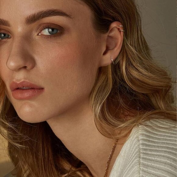 Set of 6 Silver Hoop Earrings for Sensitive Ears, 6mm-10mm, Hypoallergenic - Picture 6 of 6